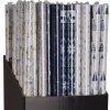 Vianočný baliaci papier v rolke 0,7 x 2m, rôzne strieborné/modré motívy