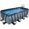 Bazén s pieskovou filtráciou Stone pool Exit Toys oceľová konštrukcia 400*200*122 cm šedý od 6 rokov