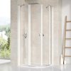 RAVAK CHROME CSKK4 90cm sprchový kút štvrťkruhový, sklo číre - satin