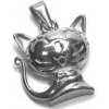Prívesok z chirurgickej ocele mačka, mačička Strieborná