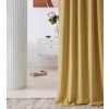 Horčicovo žltý zatemňujúci záves na kruhy 140 x 250 cm