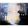 Zuty – Maľovanie Podľa Čísel – Medveď Pri Rieke V Lese A Západ Slnka (D. Rusty Rust), 40 × 50 cm, Plátno + Rám 8596530163893