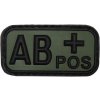 Gumová nášivka MFH krv AB POS - olivová