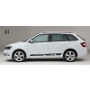 Nálepky SKODA FABIA 3 tuning pásy na bok