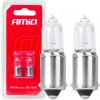 AMIO Halogénové žiarovky H10W 12V 10W BAX9S white 2ks blister