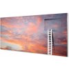 Sklenený obraz Rebrík slnko oblohu 100x50 cm