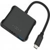 Fixed HUB Quadri 5-portový hliníkový USB-C hub, pre notebooky, 140W, PD 3.1, čierny FIXHU-QR-BK