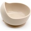 Malý Ježko Detská silikónová miska MODERN - Pastel Beige