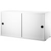 String Komoda String Cabinet With Sliding Doors 78 x 30, white