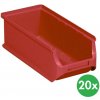 Allit Plastové boxy PLUS 2L, 102 x 215 x 75 mm, červené, 20 ks