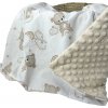 Deka Teddy/minky béžová 60x70 cm – detská deka s medvedíkom do kočíka