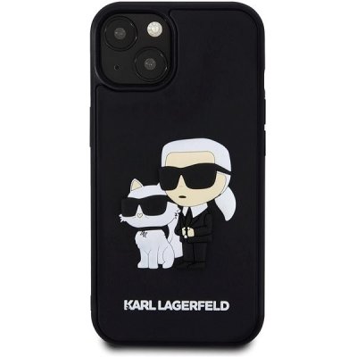 Karl Lagerfeld 3D Rubber Karl and Choupette iPhone 14 čierne
