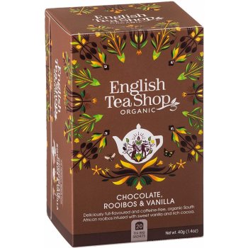 ENGLISH TEA SHOP Rooibos čokoláda a vanilka čaje 20 x 2 g