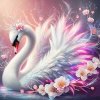 Diamantový obraz Labuť s kvetmi