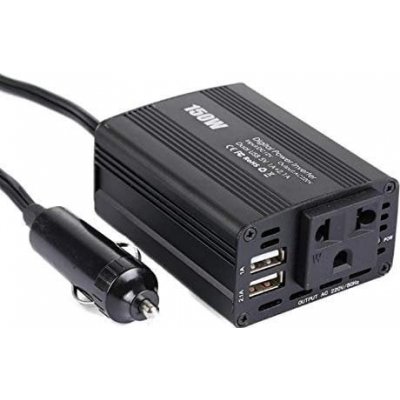 Eurocase DC/AC, 12V/230V, 150W, USB 2*5V/500mA, autozástrčka (MT-MX150) PI-150-CARPLUG