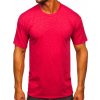 Červené pánske tričko bez potlače Bolf B10