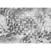 ForWall 3D Fototapeta Šedé kocky papier 254 x 184 cm