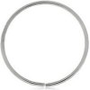 Šperky eshop - Piercing z bieleho 9K zlata - lesklý tenký krúžok, hladký povrch S1GG205.13 - Hrúbka x priemer: 0,8 mm x 6 mm
