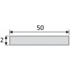 Effector - Jednoduchý profil (EASY) - B05 - Dĺžka 2 m - Farba Striebro