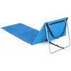 Modré skladacie plážové lehátko s oceľovou konštrukciou - dĺžka 150 cm, šírka 54 cm