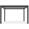 Gutroof DELUXE PRO AUTOMATIC hliníková pergola s LED osvetlením 3 x 4 m antracit/svetlosivá