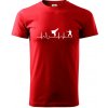Karate EKG - Klasické pánske tričko vyššej gramáže - 3XL ( Červená )
