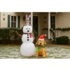 marka niezdefiniowana NAFUKOVACÍ SNEHULIAK SO PSÍKOM LED VÝŠKA 180 CM *1105