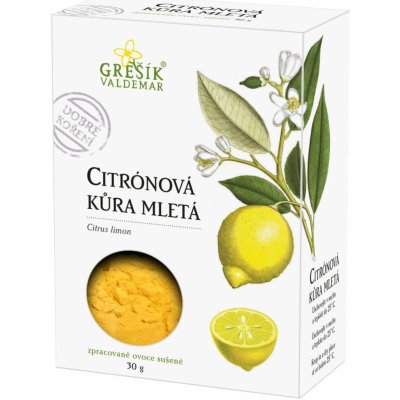 Citrónová kôra mletá GREŠÍK 30 g