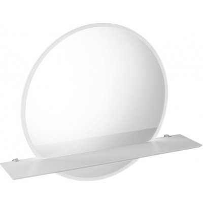SAPHO VISO kulaté LED podsvícené zrcadlo pr.60cm s Rockstone policí, bílá mat VS060-01