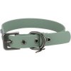 CityStyle odolný obojok potiahnutý PVC, šalviová M: 35-42 cm/ 20 mm