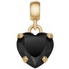 Daniel Wellington Pozlátený prívesok s čiernym srdiečkom Charms DW00400431