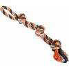 Dvojité lano HipHop bavlnené 2 knôty 60 cm / 450 g šedá, tm.šedá, oranžová