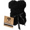 Darčekový set Rose Bear black s náramky queen crown (Darčekový set macko z ruží s náramky )
