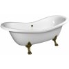 Polysan CHARLESTON voľne stojaca vaňa 188x83x69cm, nohy bronz, biela 38132