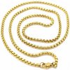 Retiazka z chirurgickej ocele Gold Wheels - 3 mm / 50-90cm - 50 cm