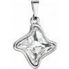 Prívesok bižutérie so Swarovski kryštálmi biela hviezdička 54034.1