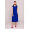 Stylove Midi šaty so zaväzovaním | modrá S410 - EU XL S410