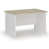Kancelársky písací stôl PRIMO WHITE, 120x80 cm, biela/dub prírodný