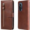 Peňaženkové kožené puzdro ZIPPER na Huawei Nova 9 SE - Hnedá