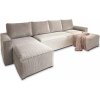 Textilomanie Krémová sedacia súprava do U SMART COSARO 295x140 cm