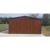 Plechová garáž 4,5x5 m so sedlovou strechou. tmavý orech