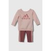 Tepláková súprava pre bábätká adidas IG FLWR LEG SET ružová farba, IV7387 98