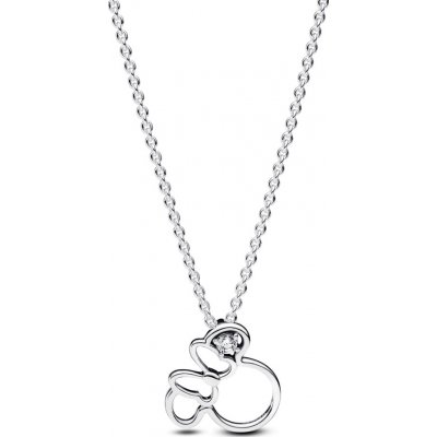 PANDORA Krátký náhrdelník Disney Silueta Minnie Mouse 393187C01