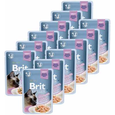 BRIT Premium Cat Delicate Fillets in Gravy with Salmon for Sterilised 12 x 85 g
