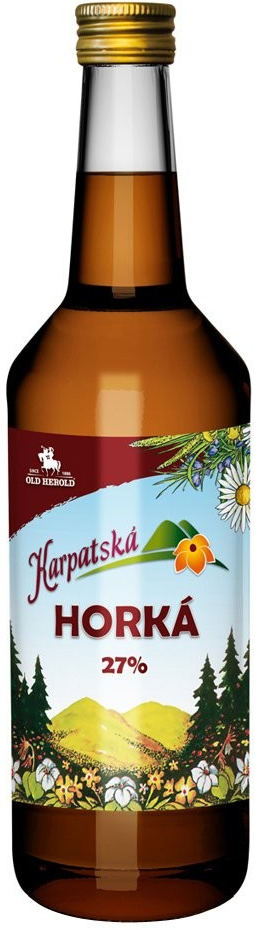 Karpatská Horká 27% 0,5 l (čistá fľaša)