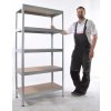 Kovový regál Biedrax 45 x 75 x 180 cm, pozinkovaný - 5 políc MDF