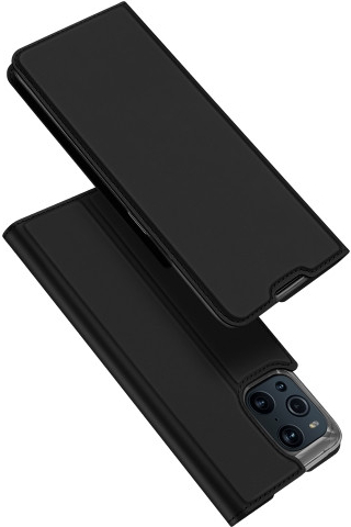 Púzdro DUX Peňaženkové Oppo Find X3 Pro 5G čierne