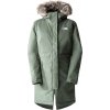 Dámska recyklovaná parka The North Face, ZANECK W tmavo zelená,biela L