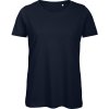 B&C Tričko Inspire T, Medium Fit, z bio bavlny, krátký rukáv, dámské COT01TW4300300-navy Navy XS