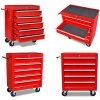 vidaXL Červený dielenský vozík s 5 zásuvkami - Dielenský vozík - Dielenský vozík - Vozík na náradie - Vozík na náradie s guličkovými ložiskami